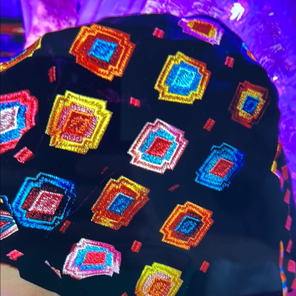 Colorful Geometric Patterned Women's Top - Picture 3 of 3